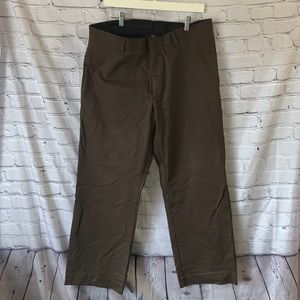 GAP 36x30 Straight Fit brown pinstripe dress pants
